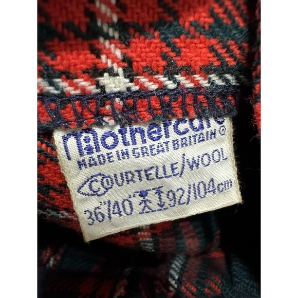 Y2K‎ Mothercare Girl’s Red Tartan Plaid Jumper Wool Skirt 92/104cm 2T Made In UK - Picture 3 of 5
